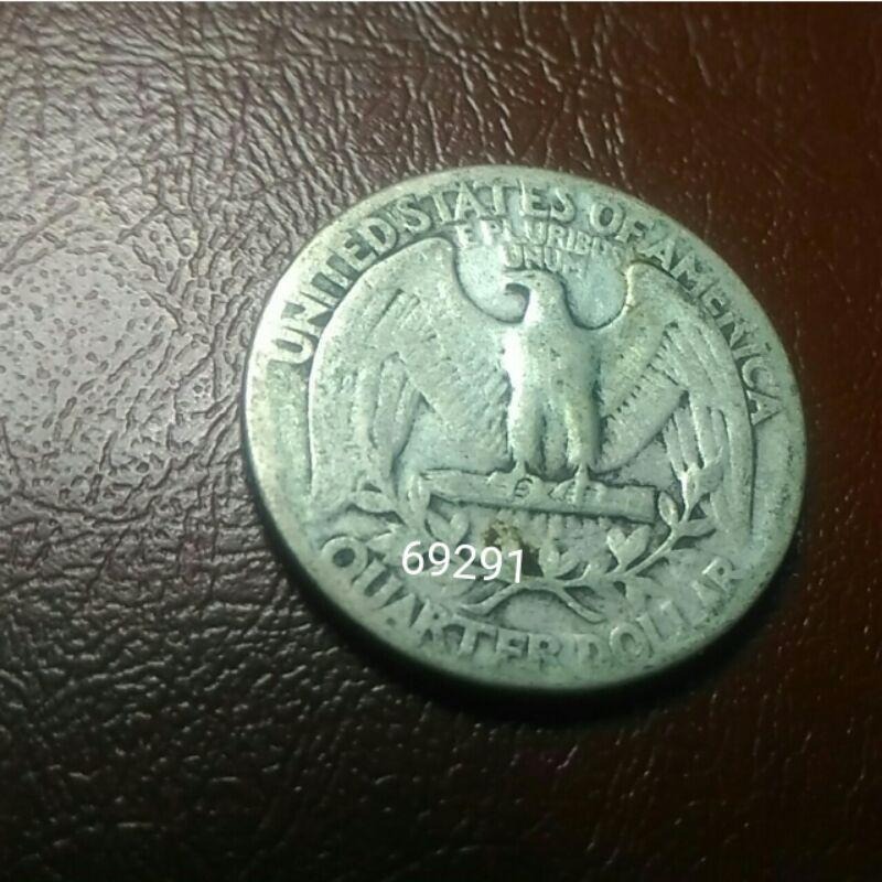 1944美國25美分銀幣，美國25美分硬幣，美國銀幣，銀幣，美國25分，錢幣，幣，紀念幣~1944年美國25美分硬幣-細節圖4