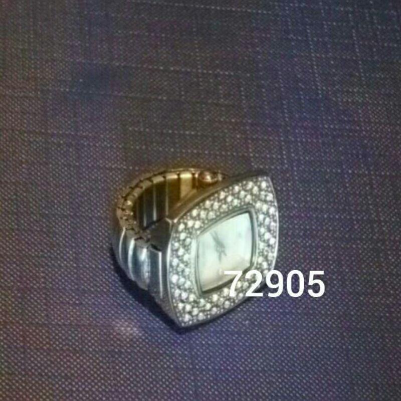 滿天星戒指錶，克蘭詩戒指錶， CLARINS鑲鑽戒錶，戒指錶，戒錶，戒指，鑽戒，錶~CLARINS克蘭斯鑲鑽戒指錶非真鑽-細節圖7