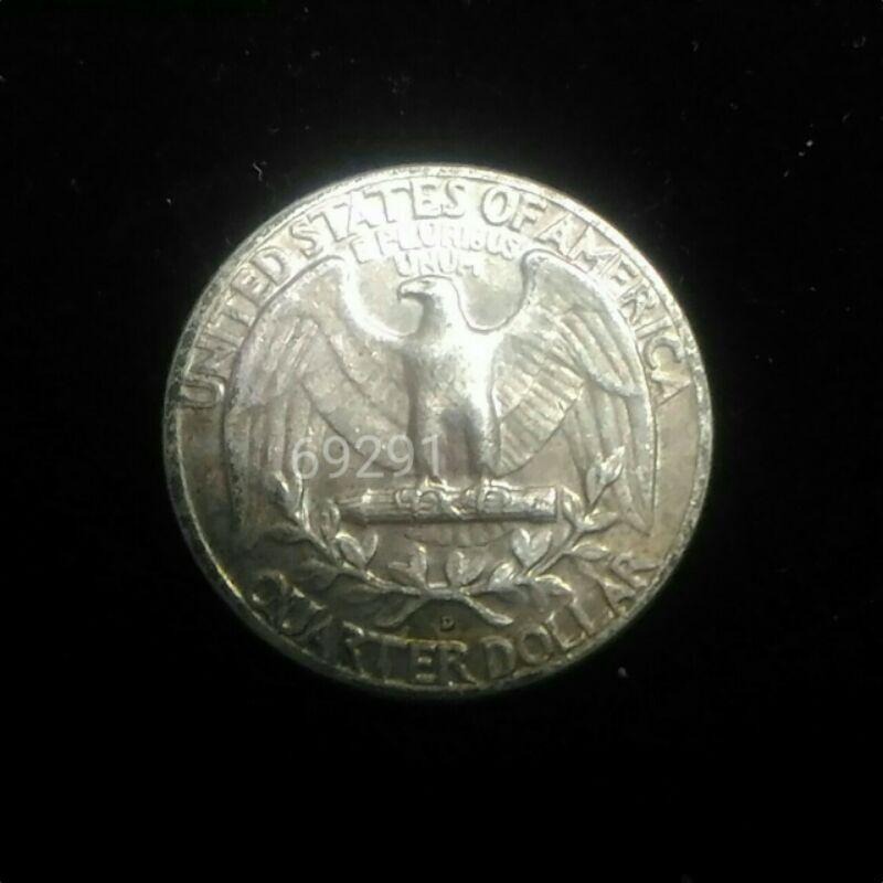 1964美國25美分銀幣，美國25美分硬幣，美國銀幣，銀幣，收藏錢幣，錢幣，幣，紀念幣~1964年美國25美分硬幣單枚價-細節圖2
