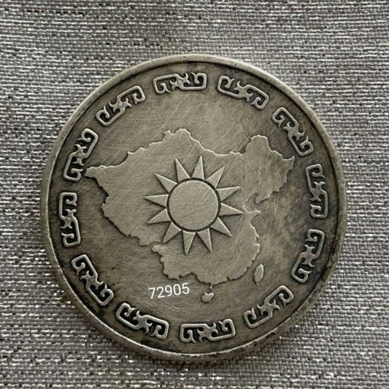 蔣公銀幣，蔣公九秩誕辰銀幣，總統銀幣，限量銀幣，銀幣，錢幣，紀念幣，幣~民國65年蔣總統銀幣(蔣公銀幣)-細節圖2