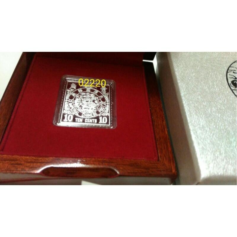 蟠龍郵票銀鑄錠，銀幣，限量銀幣，銀章，錢幣，紀念幣，幣~中華郵政蟠龍郵票銀鑄錠(已絕版限量收藏)-細節圖2