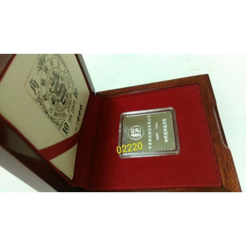 蟠龍郵票銀鑄錠，銀幣，限量銀幣，銀章，錢幣，紀念幣，幣~中華郵政蟠龍郵票銀鑄錠(已絕版限量收藏)-細節圖4