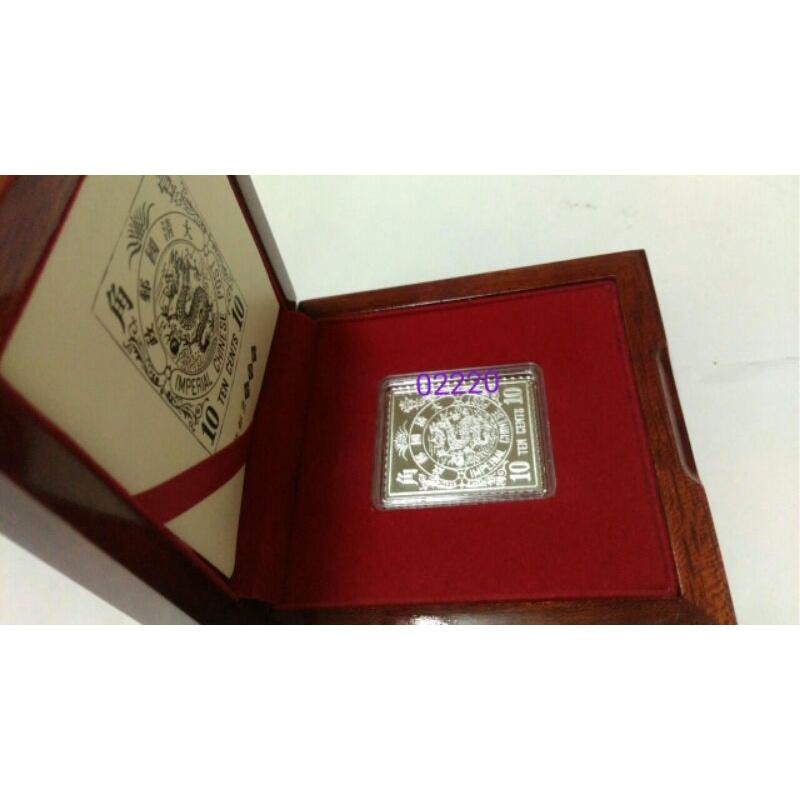 蟠龍郵票銀鑄錠，銀幣，限量銀幣，銀章，錢幣，紀念幣，幣~中華郵政蟠龍郵票銀鑄錠(已絕版限量收藏)-細節圖6