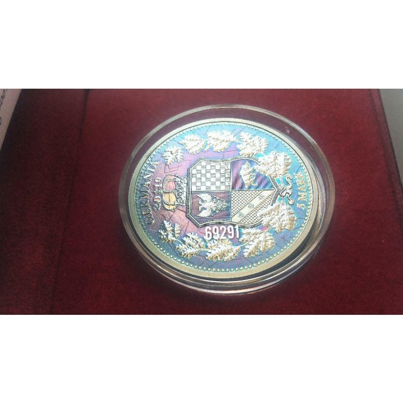 全球限量500枚~2019日耳曼女神三金屬銀幣，限量銀幣，銀幣，收藏錢幣，錢幣，紀念幣，幣~日耳曼女神銀幣1oz-細節圖6