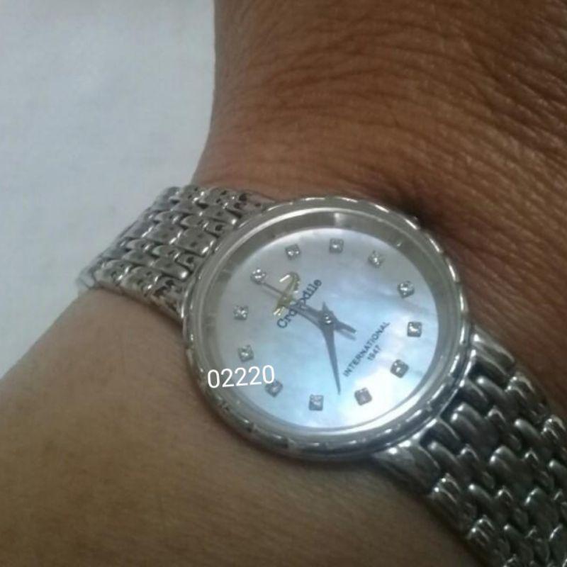 法國鱷魚珍珠母貝女錶，鱷魚名錶，手錶，女錶，鐘錶，名錶，時尚錶，石英錶，錶~鱷魚珍珠母貝女錶~時間準確免費換新電池-細節圖2