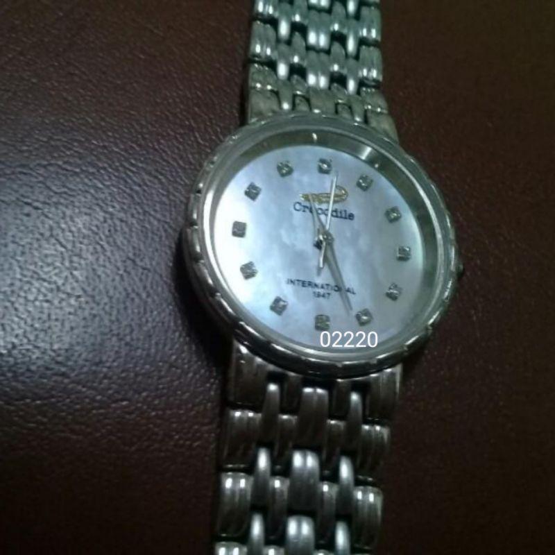 法國鱷魚珍珠母貝女錶，鱷魚名錶，手錶，女錶，鐘錶，名錶，時尚錶，石英錶，錶~鱷魚珍珠母貝女錶~時間準確免費換新電池-細節圖5