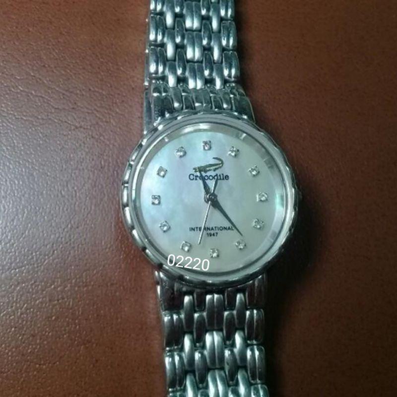 法國鱷魚珍珠母貝女錶，鱷魚名錶，手錶，女錶，鐘錶，名錶，時尚錶，石英錶，錶~鱷魚珍珠母貝女錶~時間準確免費換新電池-細節圖6