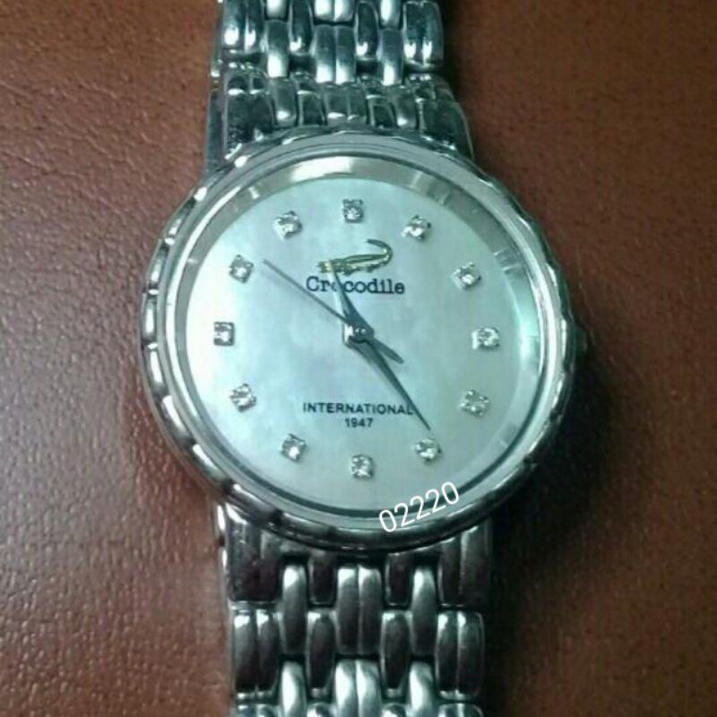 法國鱷魚珍珠母貝女錶，鱷魚名錶，手錶，女錶，鐘錶，名錶，時尚錶，石英錶，錶~鱷魚珍珠母貝女錶~時間準確免費換新電池-細節圖8