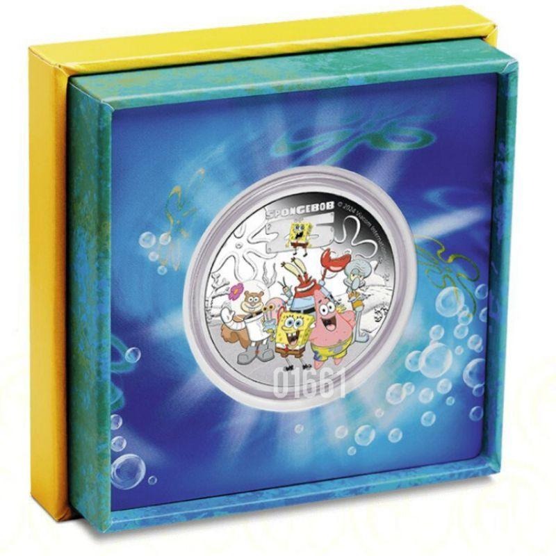 海綿寶寶和他的朋友們銀幣1盎司，海綿寶寶銀幣，銀幣，紀念幣，幣~海綿寶寶銀幣一盎司-細節圖3