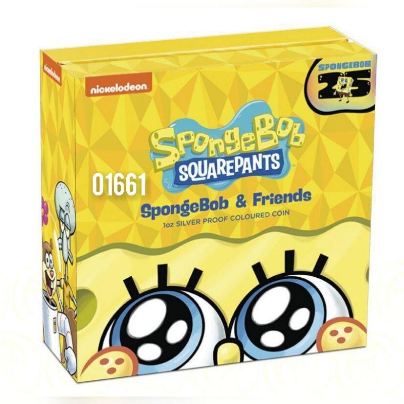 海綿寶寶和他的朋友們銀幣1盎司，海綿寶寶銀幣，銀幣，紀念幣，幣~海綿寶寶銀幣一盎司-細節圖4