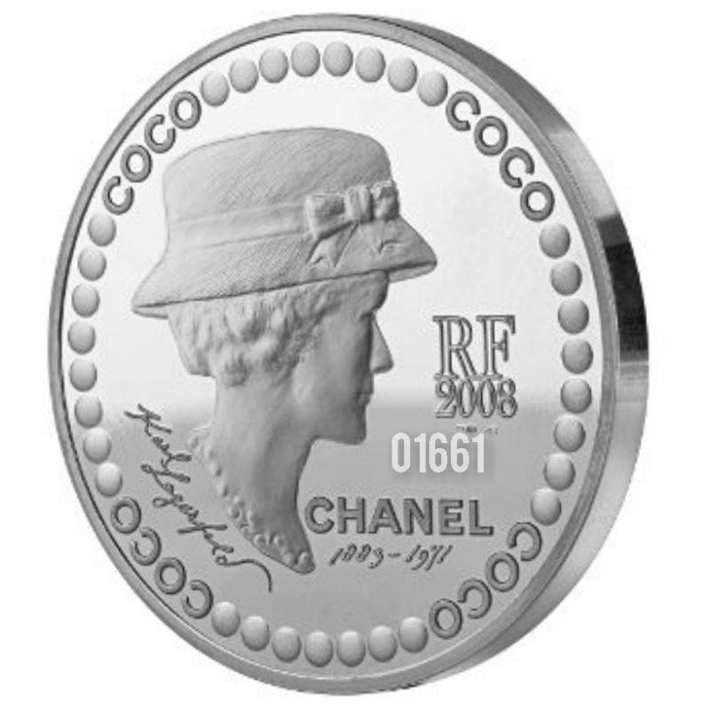 售35000元~法國香奈兒銀幣5盎司，CHANEL，香奈兒銀幣，chanel銀幣，chanel~香奈兒銀幣五盎司-細節圖2
