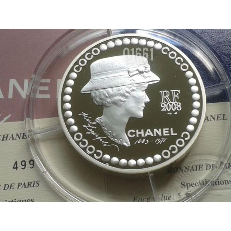 售35000元~法國香奈兒銀幣5盎司，CHANEL，香奈兒銀幣，chanel銀幣，chanel~香奈兒銀幣五盎司-細節圖4