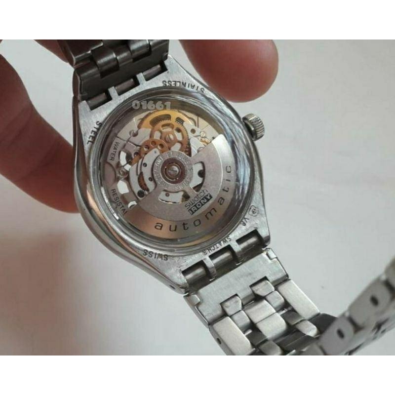 swatch V8機械錶～含21顆寶石功能正常請看說明，swatch錶，swatch手錶，手錶，鐘錶，錶～機械錶-細節圖4