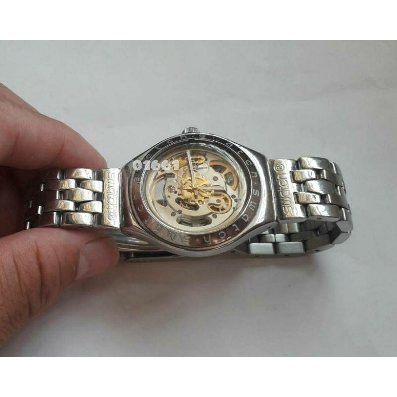 swatch V8機械錶～含21顆寶石功能正常請看說明，swatch錶，swatch手錶，手錶，鐘錶，錶～機械錶-細節圖6