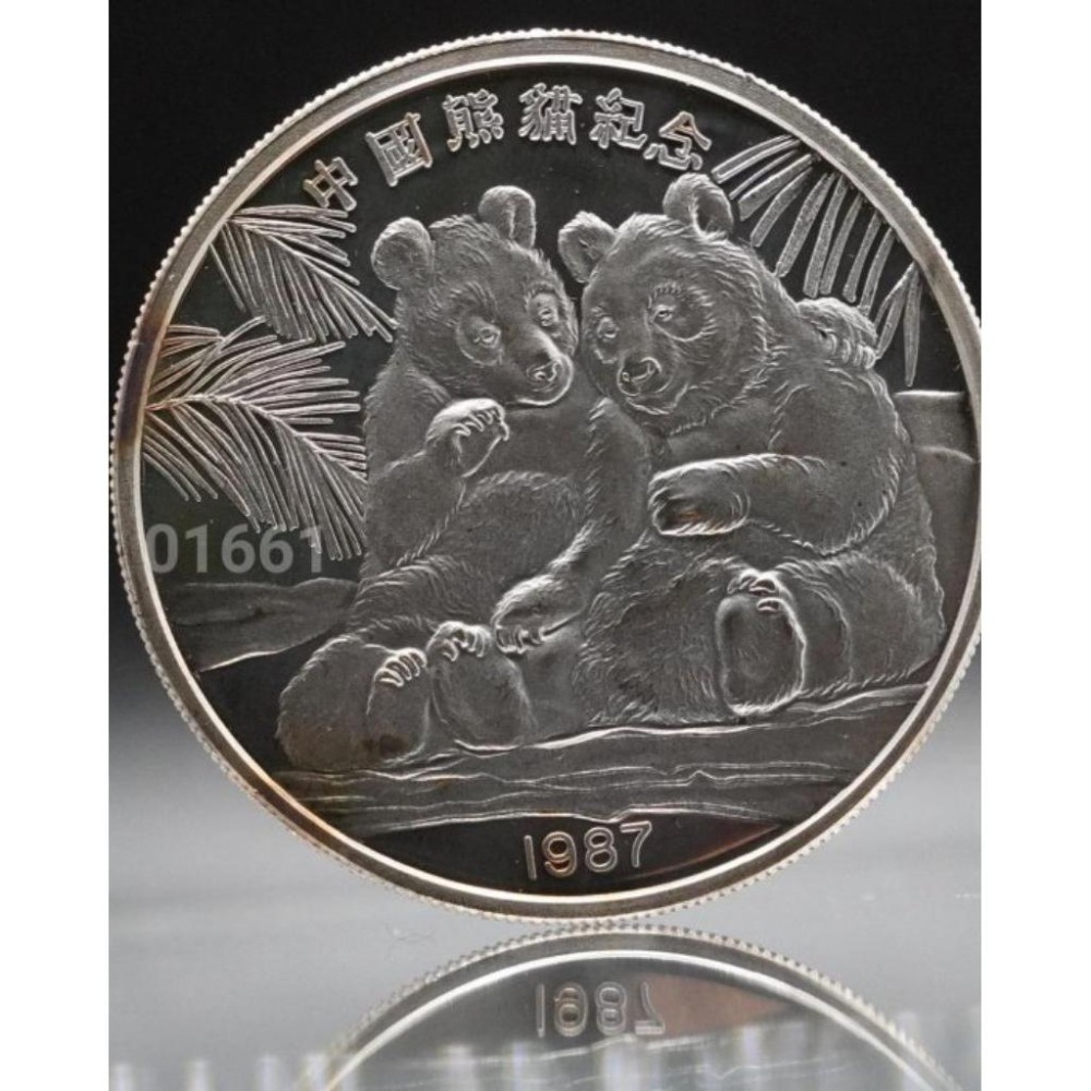 早期中國熊貓銀幣2盎司（美國鑄幣廠製造）-細節圖3