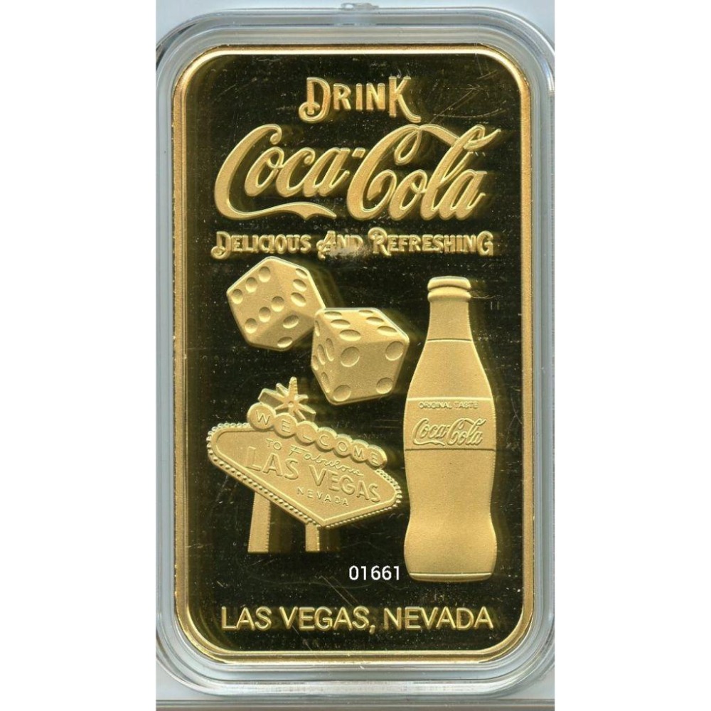 單枚價～可口可樂鍍金銀條一盎司-細節圖2
