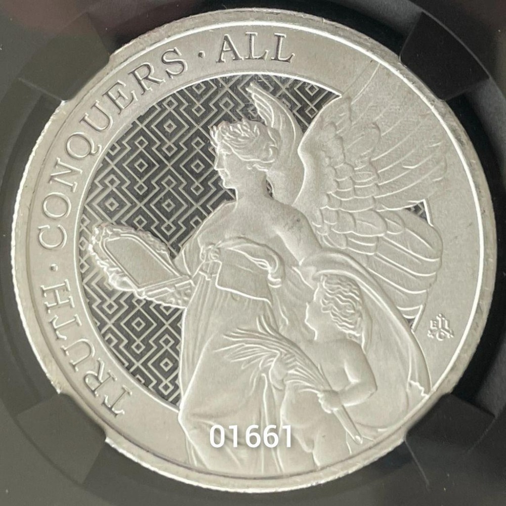 單枚價現貨～英女王美德真理銀幣一盎司，NGC評級幣～計較價錢者請先搞懂最後一張圖片的涵意-細節圖3