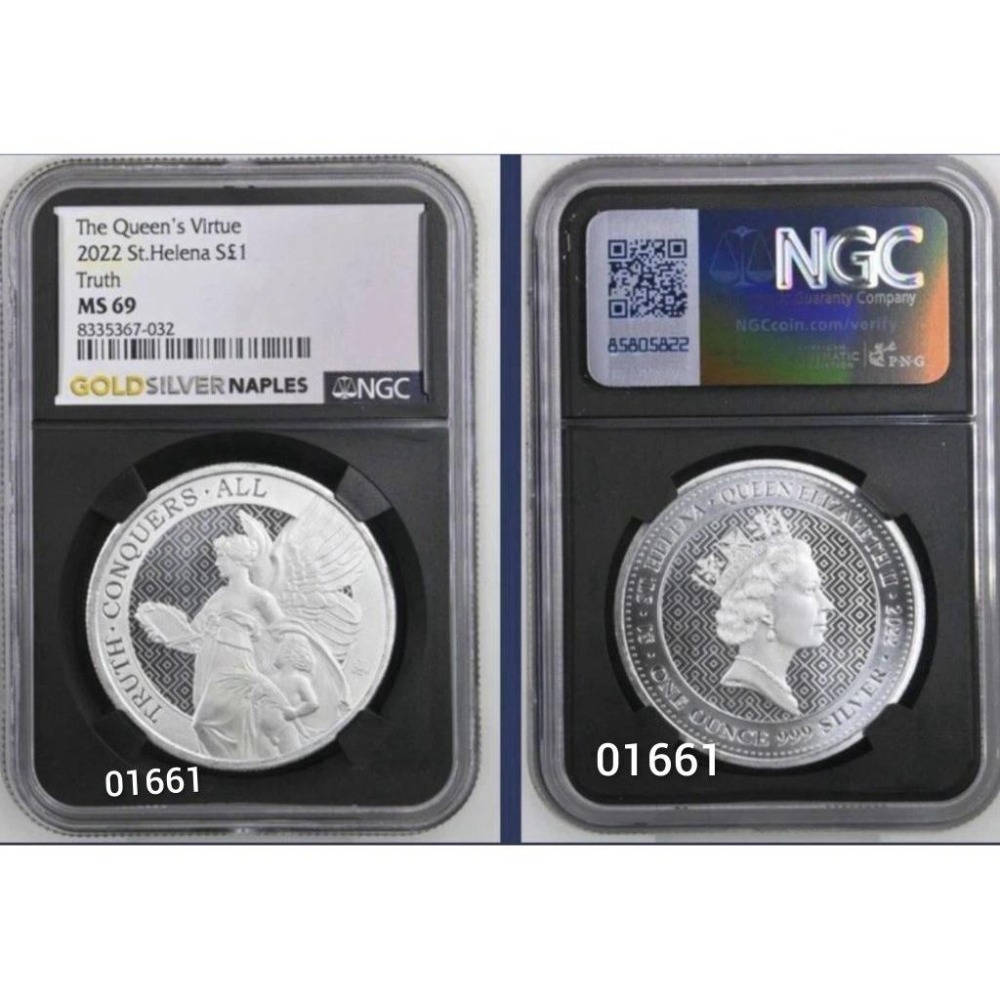 單枚價現貨～英女王美德真理銀幣一盎司，NGC評級幣～計較價錢者請先搞懂最後一張圖片的涵意-細節圖5