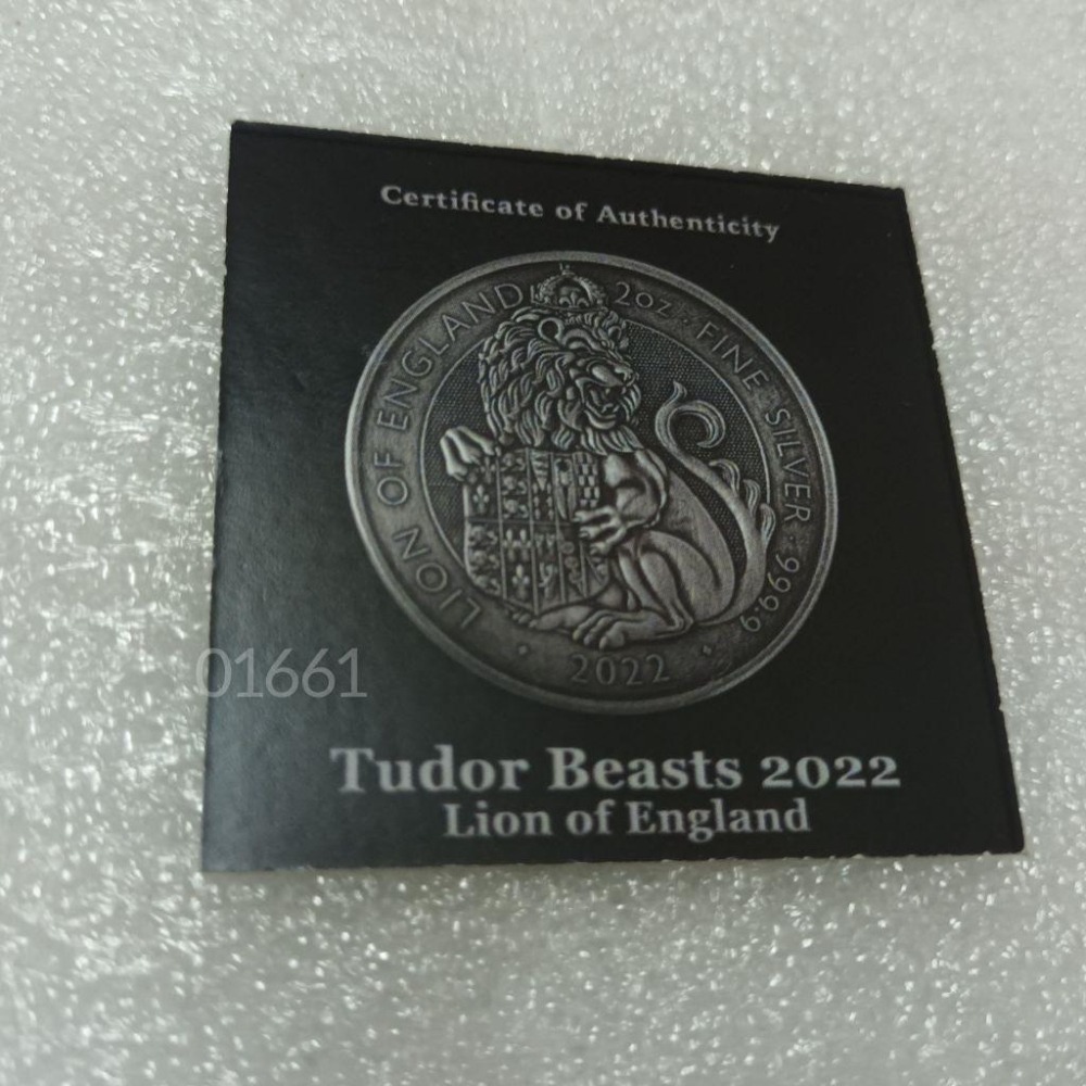 英格蘭獅仿古銀幣2盎司，英女王神獸銀幣，銀幣-細節圖5