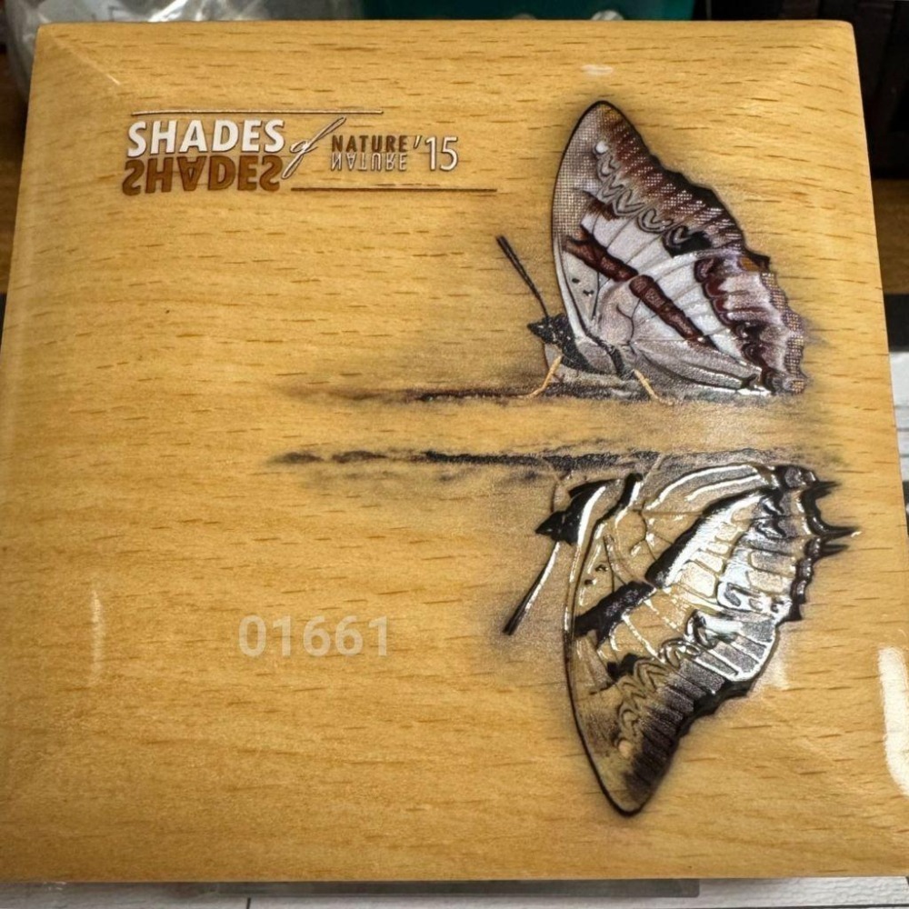 庫克群島自然絕色精鑄蝴蝶鍍金銀幣25公克-細節圖6