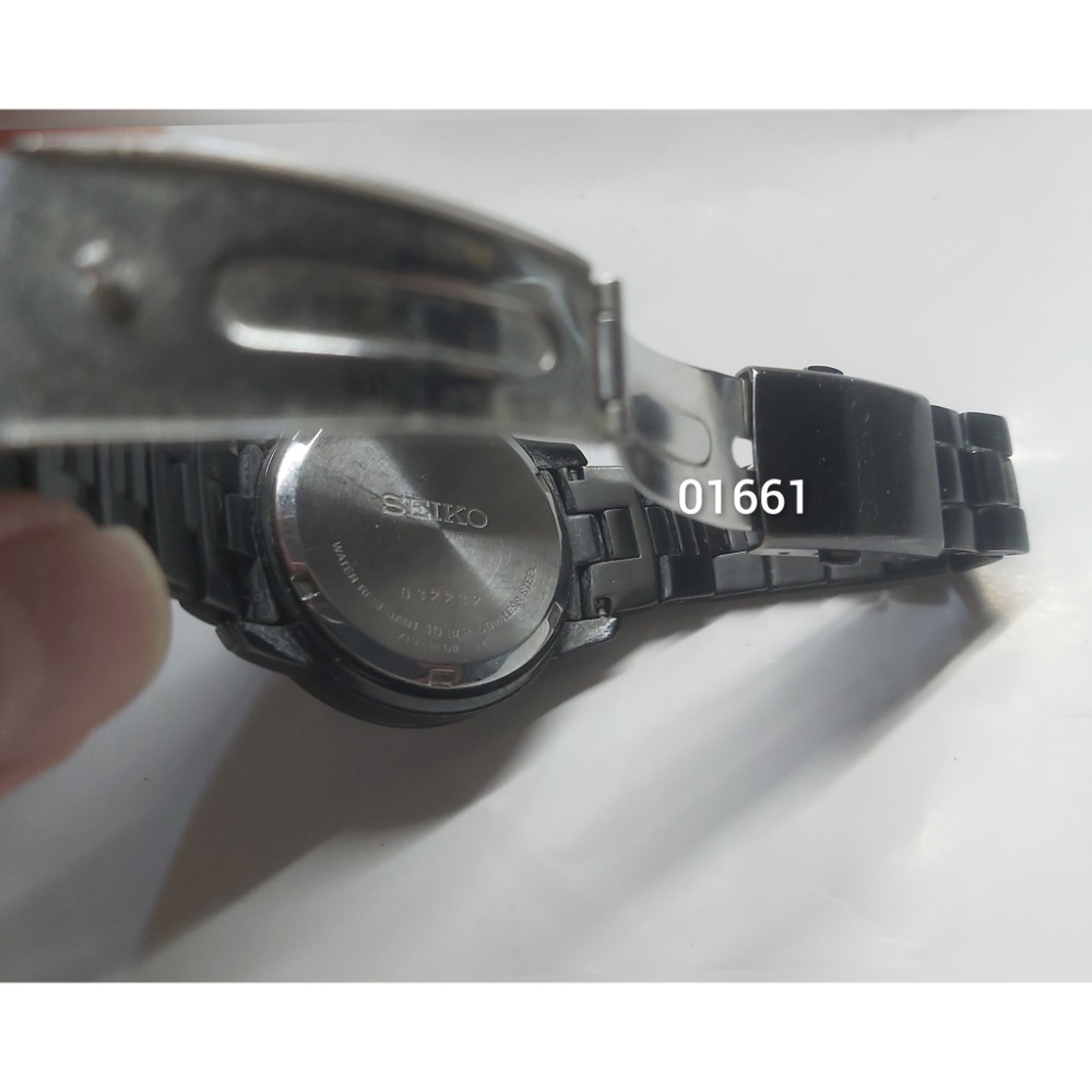 【SEIKO精工】 SNDY91P1 羅馬字三眼計時 鋼錶帶女錶 36mm 黑/紫 7T92-0LD0，SEIKO錶-細節圖6