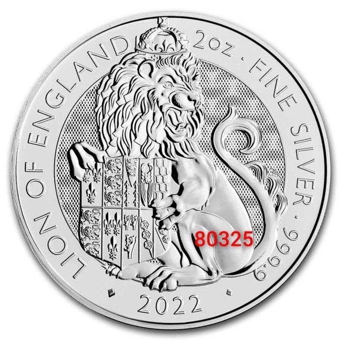 售75000元～英國神獸銀幣18盎司共9枚一起賣，英野獸銀幣2盎司9枚入-細節圖2