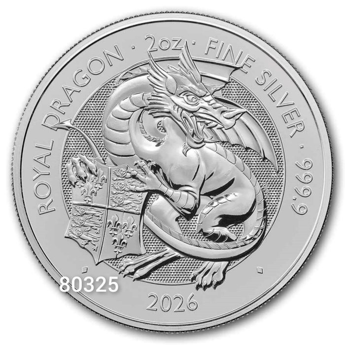 售75000元～英國神獸銀幣18盎司共9枚一起賣，英野獸銀幣2盎司9枚入-細節圖10