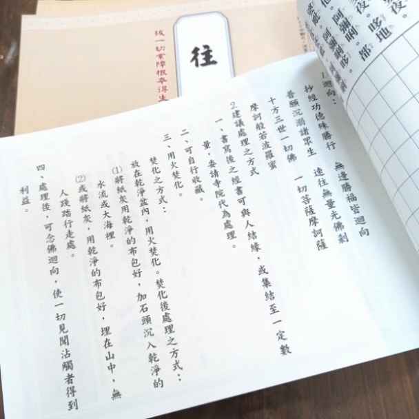 現貨 L028 往生咒《手抄本》台灣印刷🙏淨化加持😇注音版．每頁上下對抄．練習抄經本 驅除穢氣、消災解厄 離苦得樂-細節圖5