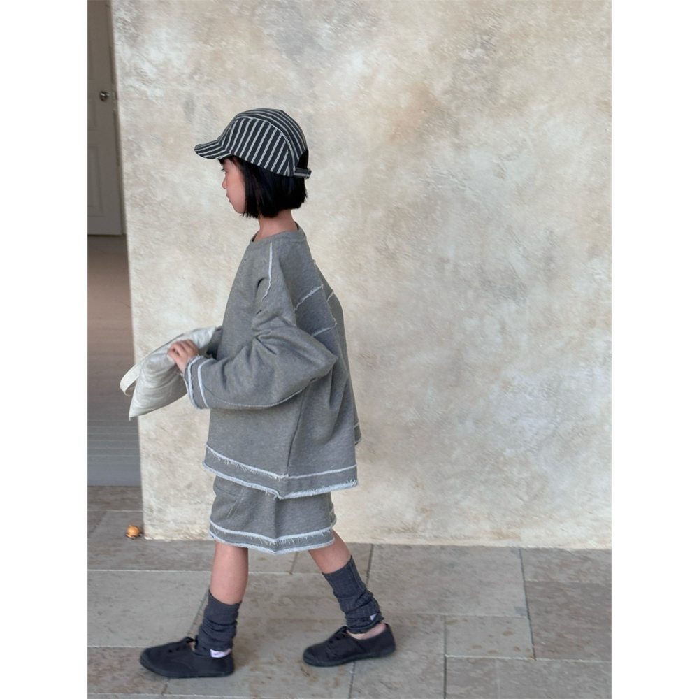 毛邊時尚拼接兩件套S502210-細節圖4