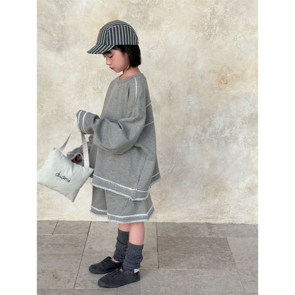 毛邊時尚拼接兩件套S502210-細節圖9