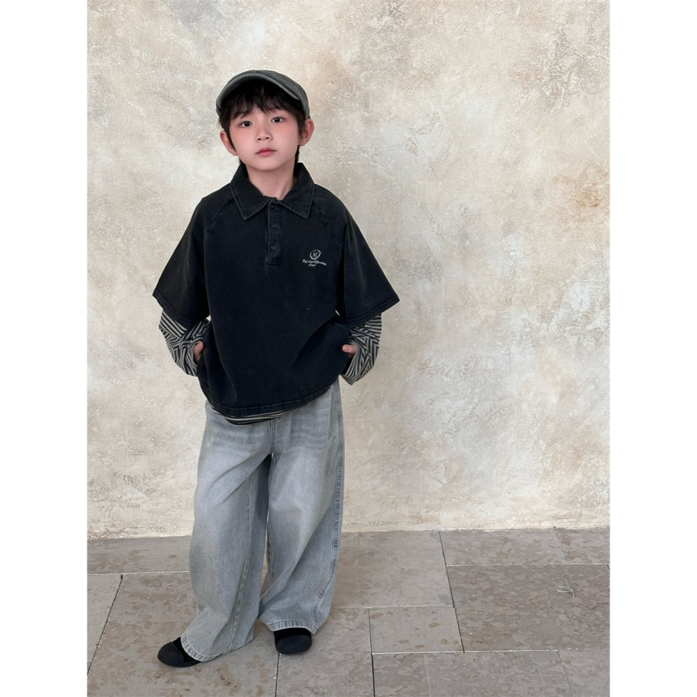 炒色做舊假兩件T恤S502212-細節圖4