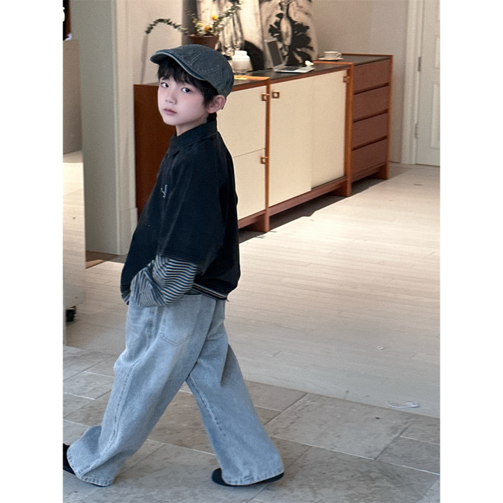 炒色做舊假兩件T恤S502212-細節圖6