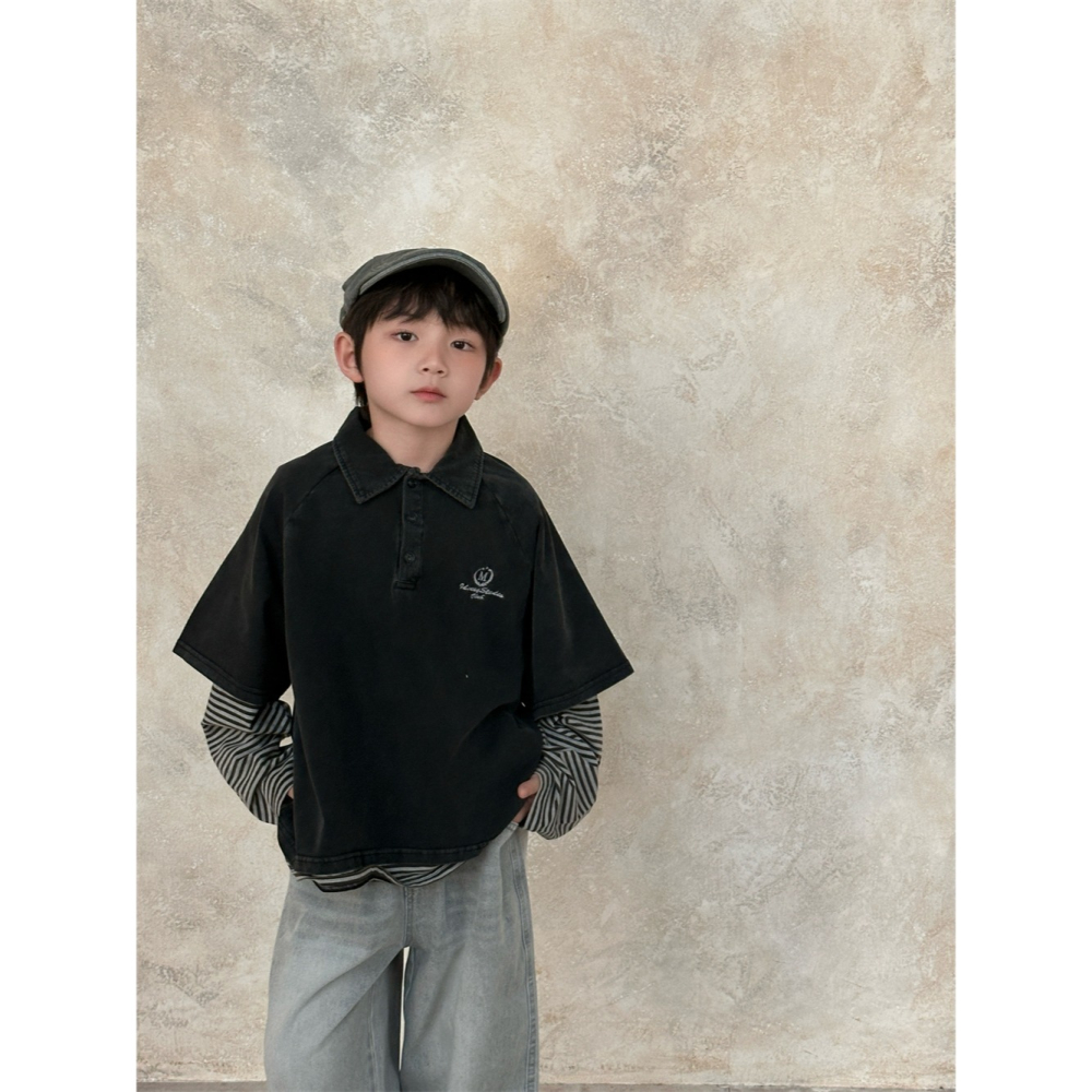 炒色做舊假兩件T恤S502212-細節圖9