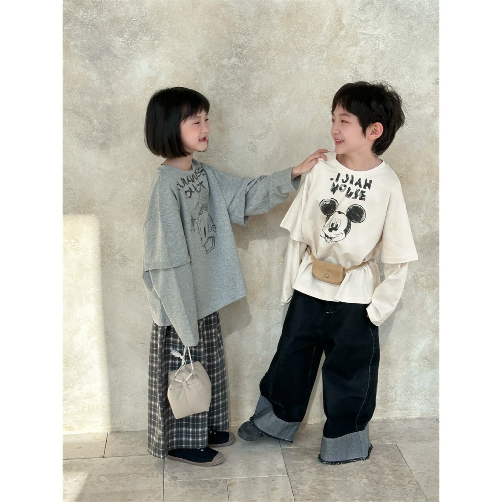 直筒拼接牛仔褲S502213-細節圖9