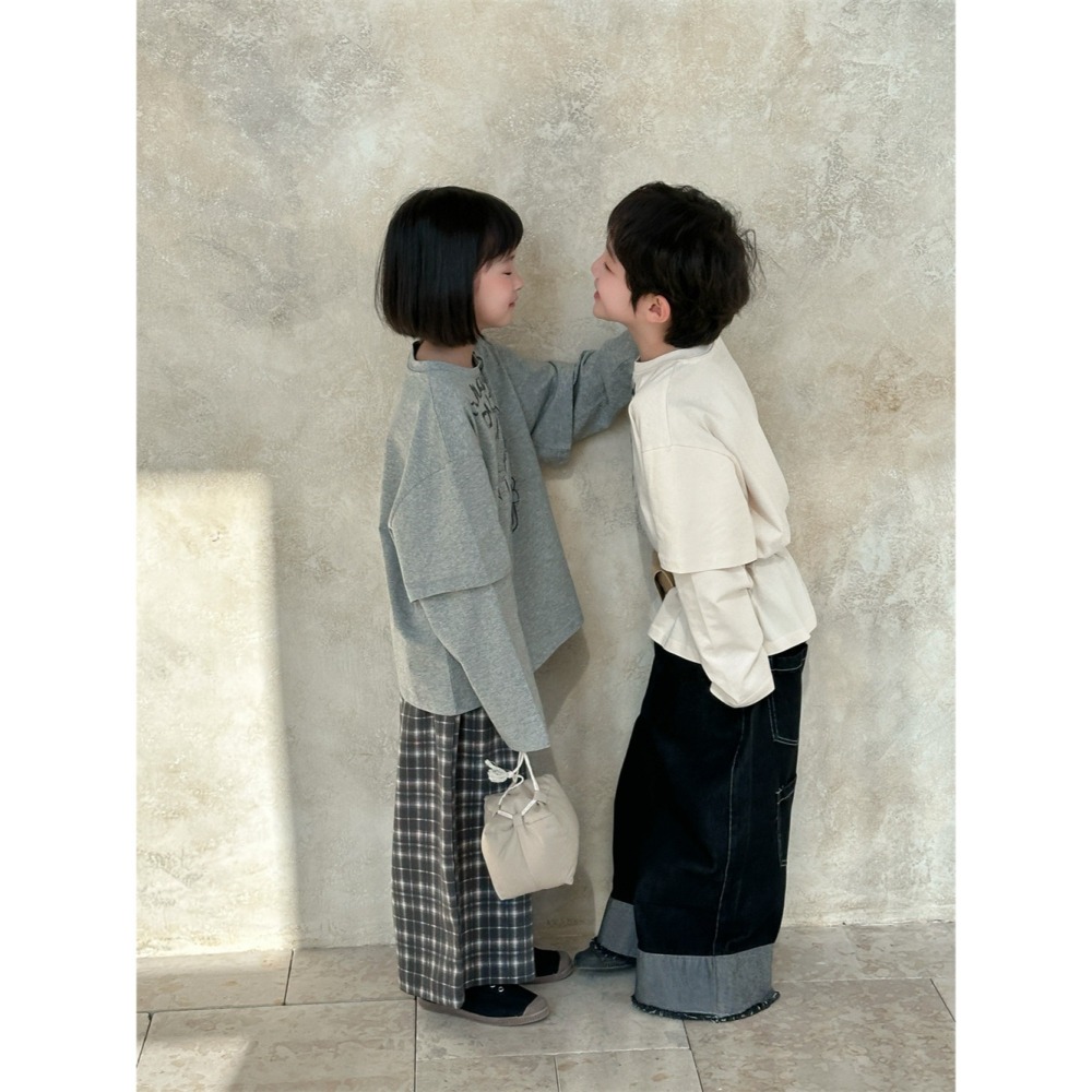 直筒拼接牛仔褲S502213-細節圖10