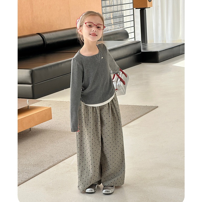 親子點點休閒直筒褲S502220-細節圖4