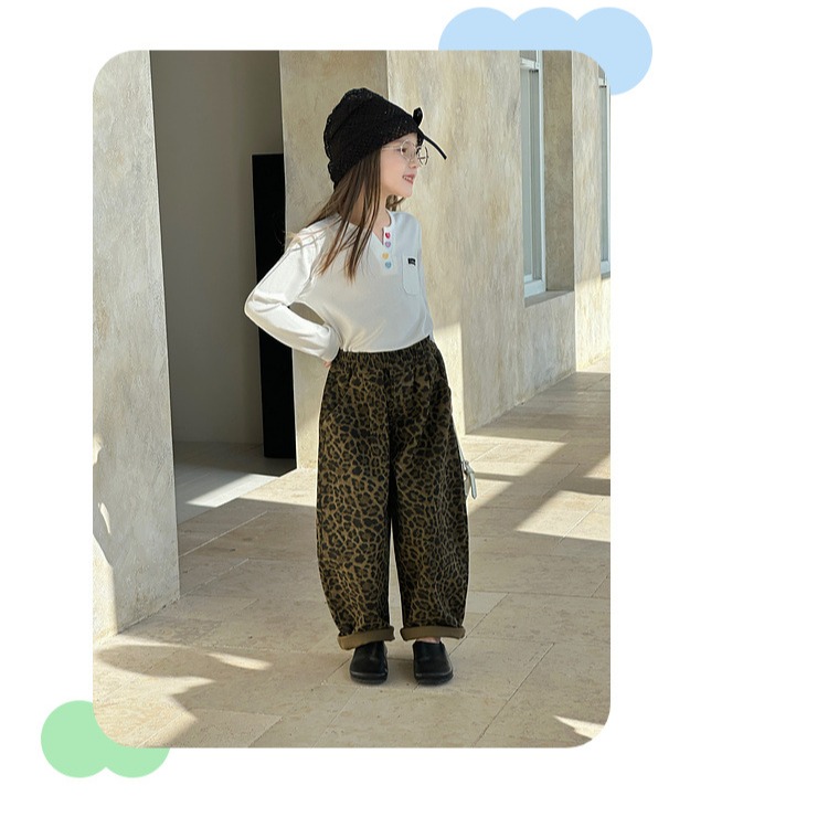 親子豹紋休閒褲S502333-細節圖5