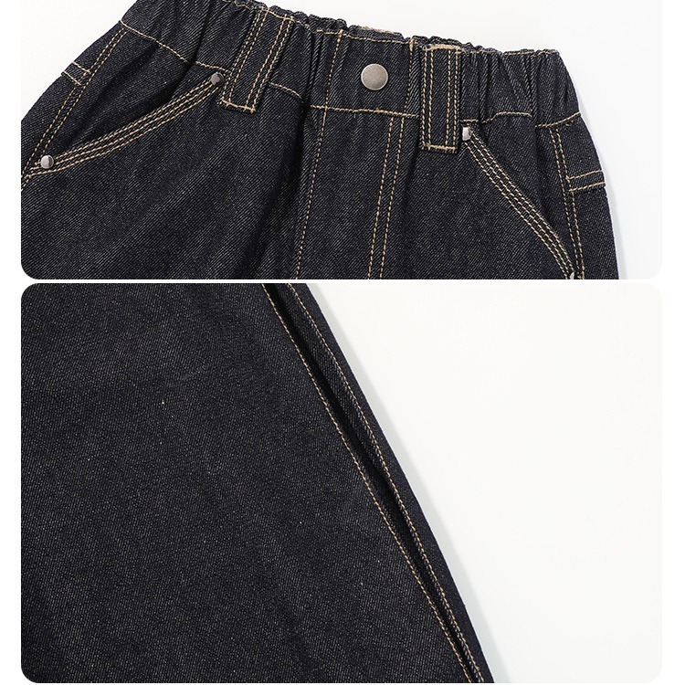 復古水洗翻折設計長褲S503127-細節圖4