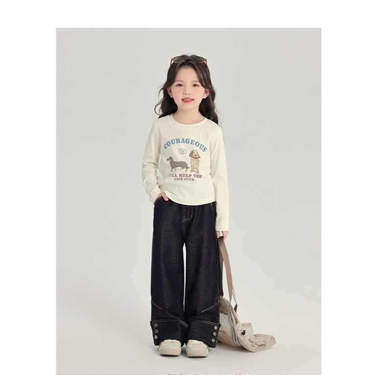 復古水洗翻折設計長褲S503127-細節圖9