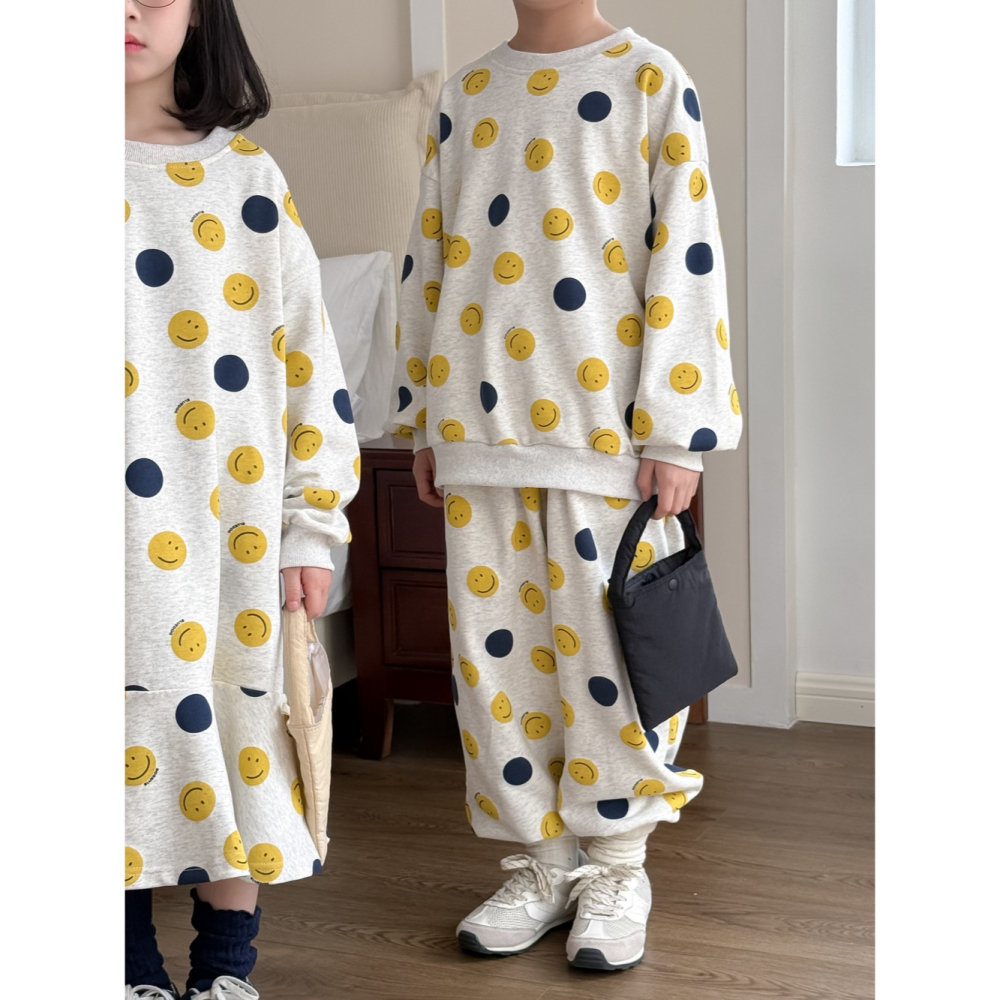 滿印笑臉衛衣套裝S503129-細節圖2