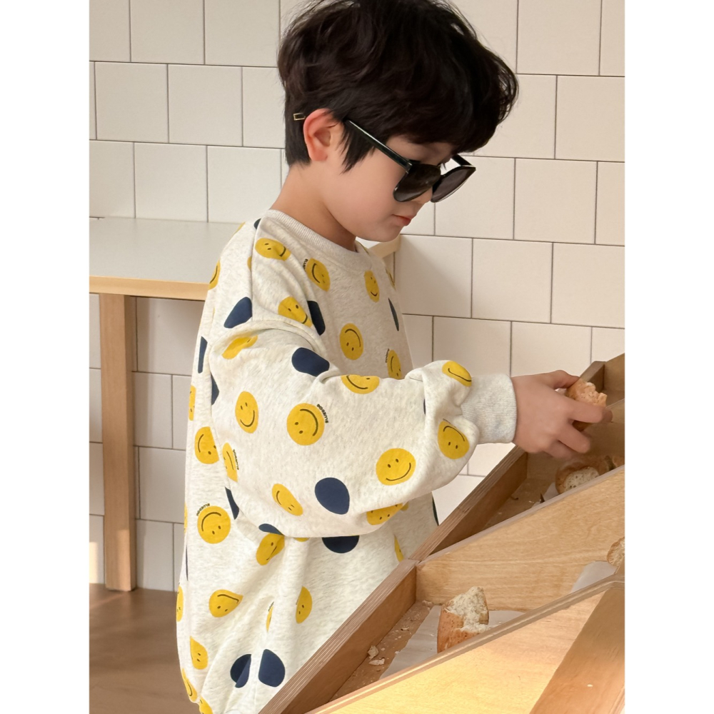 滿印笑臉衛衣套裝S503129-細節圖3