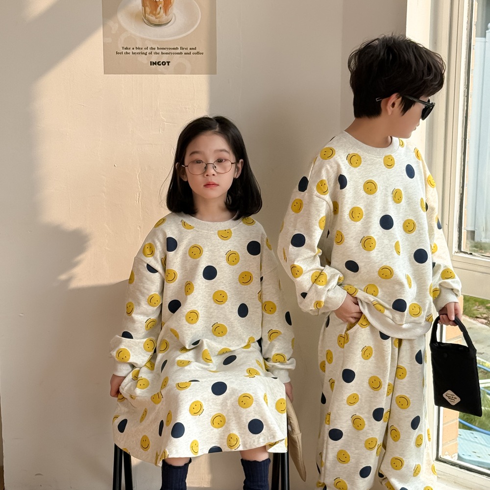 滿印笑臉衛衣套裝S503129-細節圖4