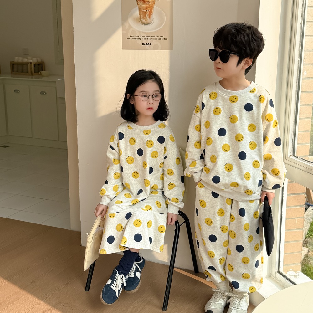 滿印笑臉衛衣套裝S503129-細節圖5