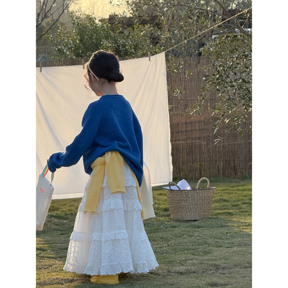 白色花邊半身裙S503201-細節圖6
