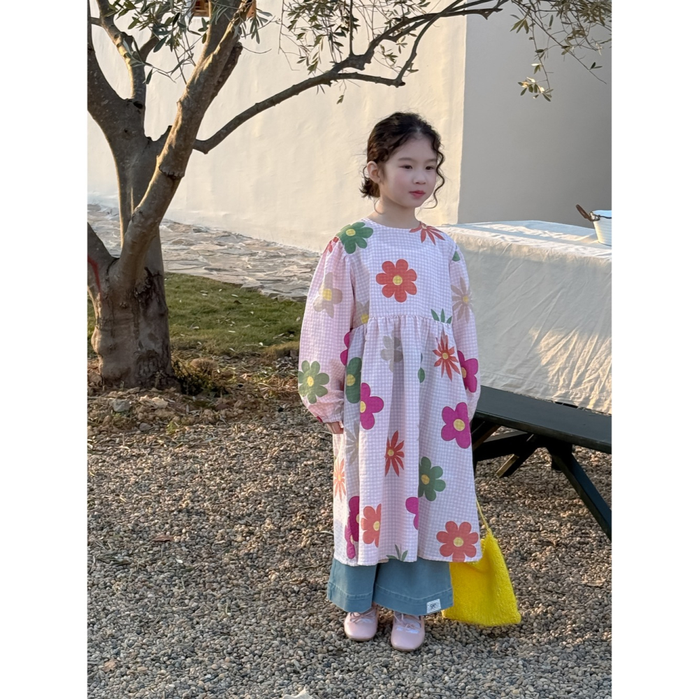 小格子大花連衣裙S503209-細節圖8