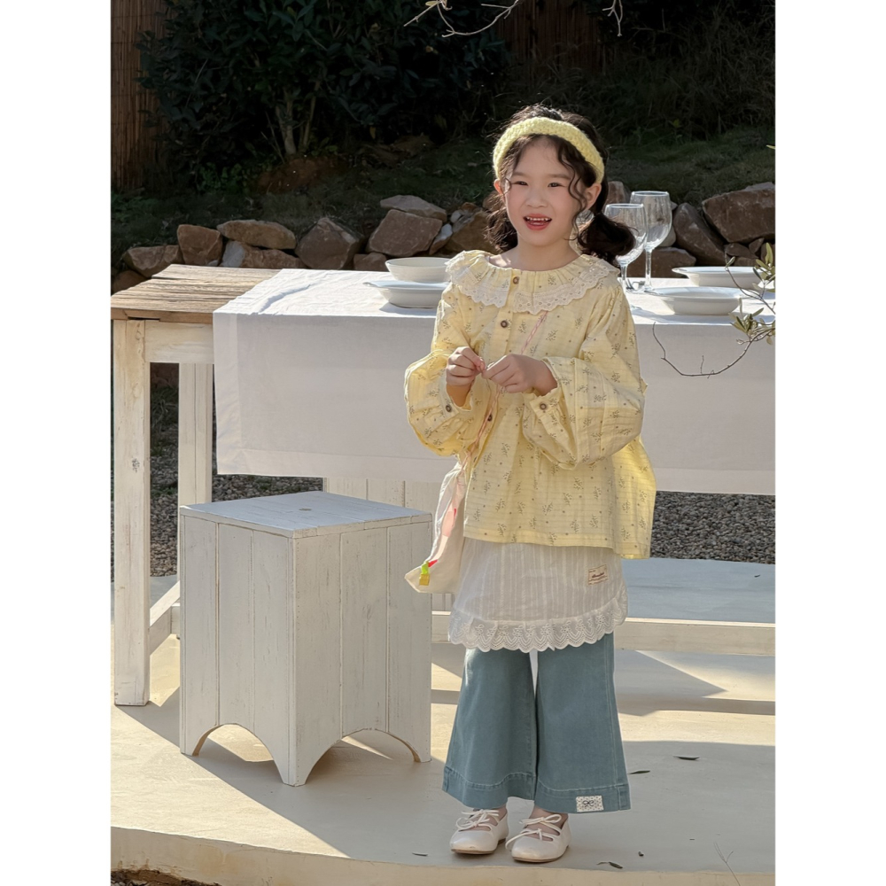 花邊領泡泡袖襯衫S503210-細節圖3