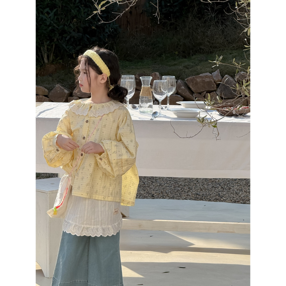 花邊領泡泡袖襯衫S503210-細節圖4