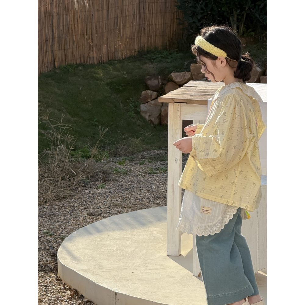 花邊領泡泡袖襯衫S503210-細節圖5