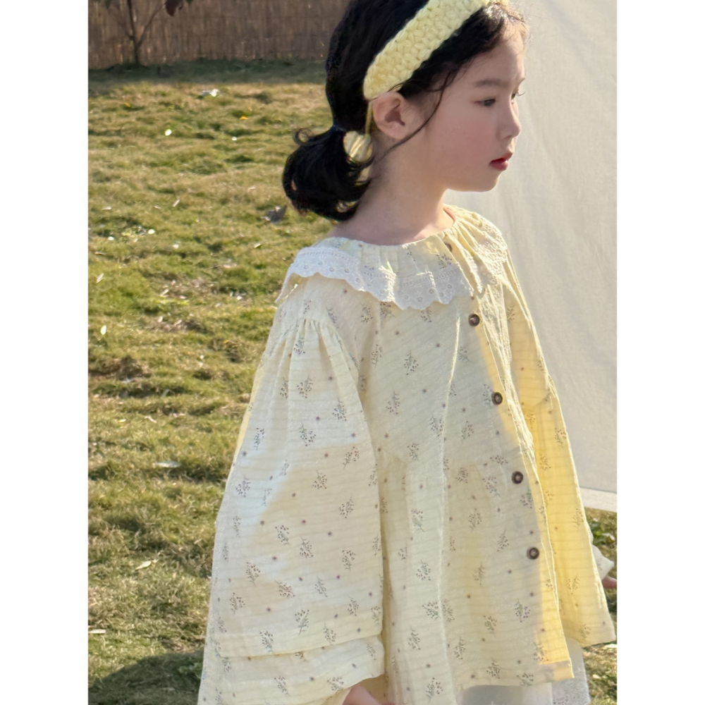 花邊領泡泡袖襯衫S503210-細節圖11