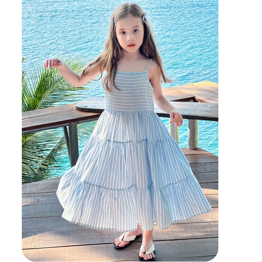 親子吊帶針織流蘇花邊裙兩件套S503211-細節圖11